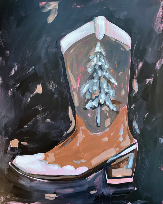 Christmas Cowgirl Boot Original