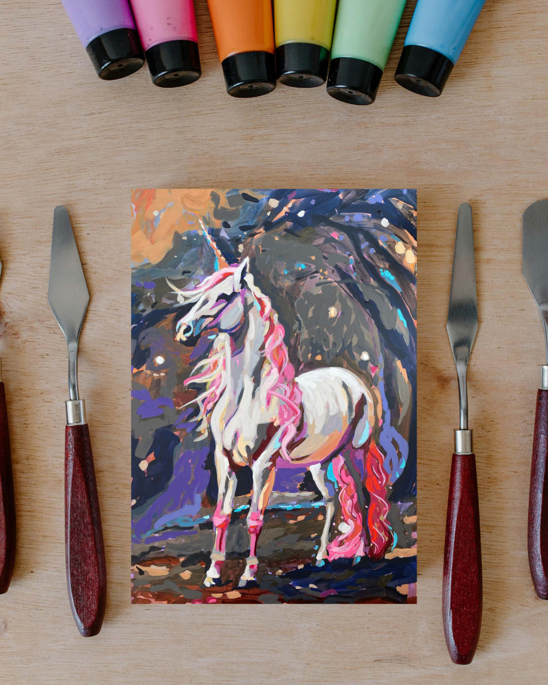 Unicorn Pizza Canvas Print