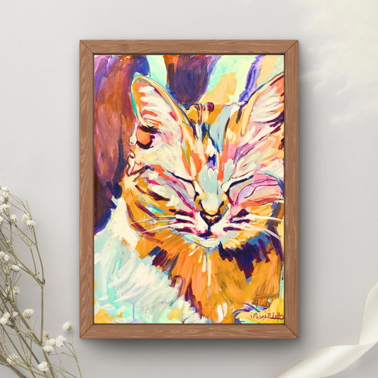 Colorful Cat Art Print
