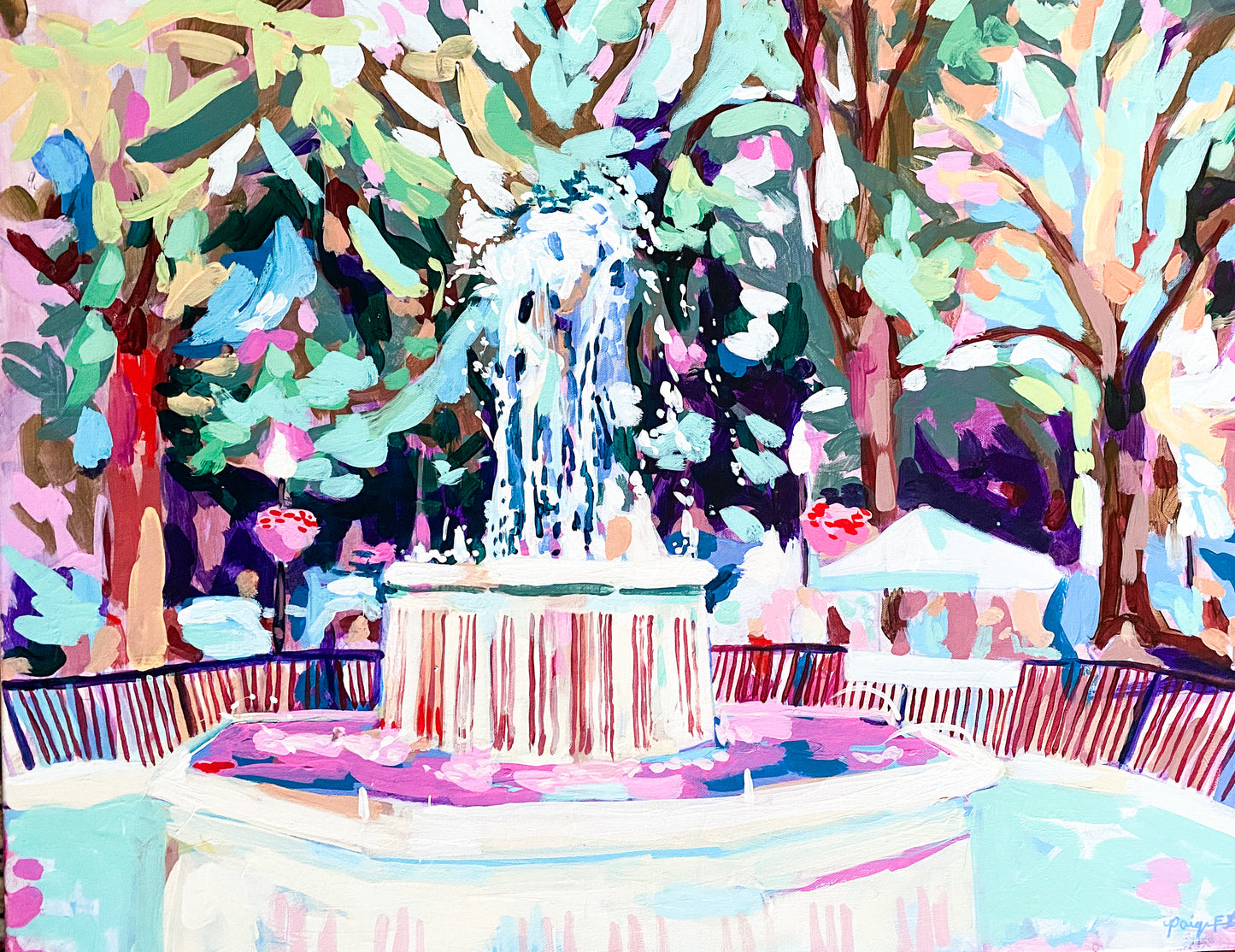 Washington Fountain Art Print