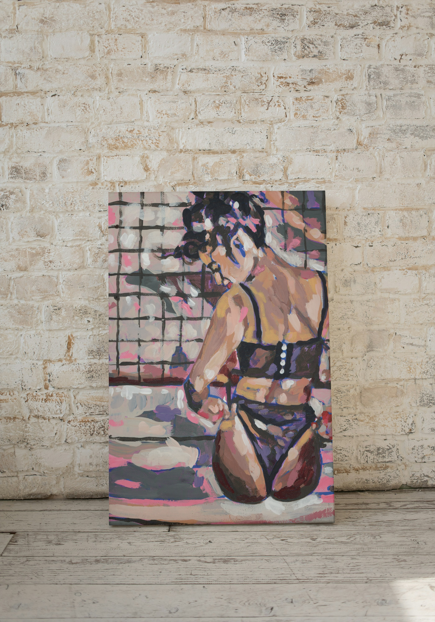 Black Lingerie Canvas Print