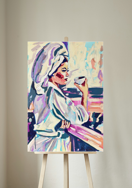 Coffee Girl Version 1 Canvas Print