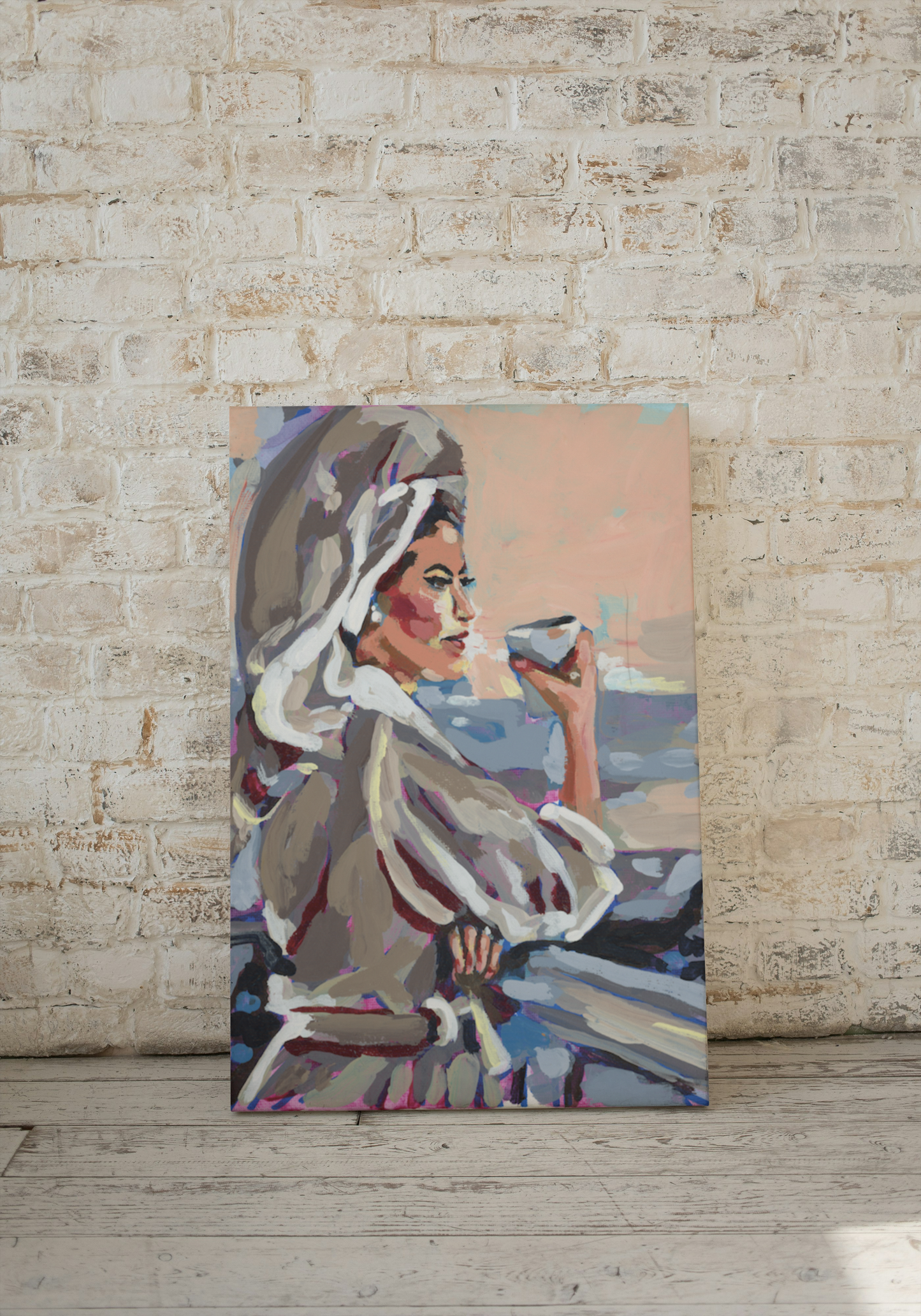 Coffee Girl Version 2 Canvas Print