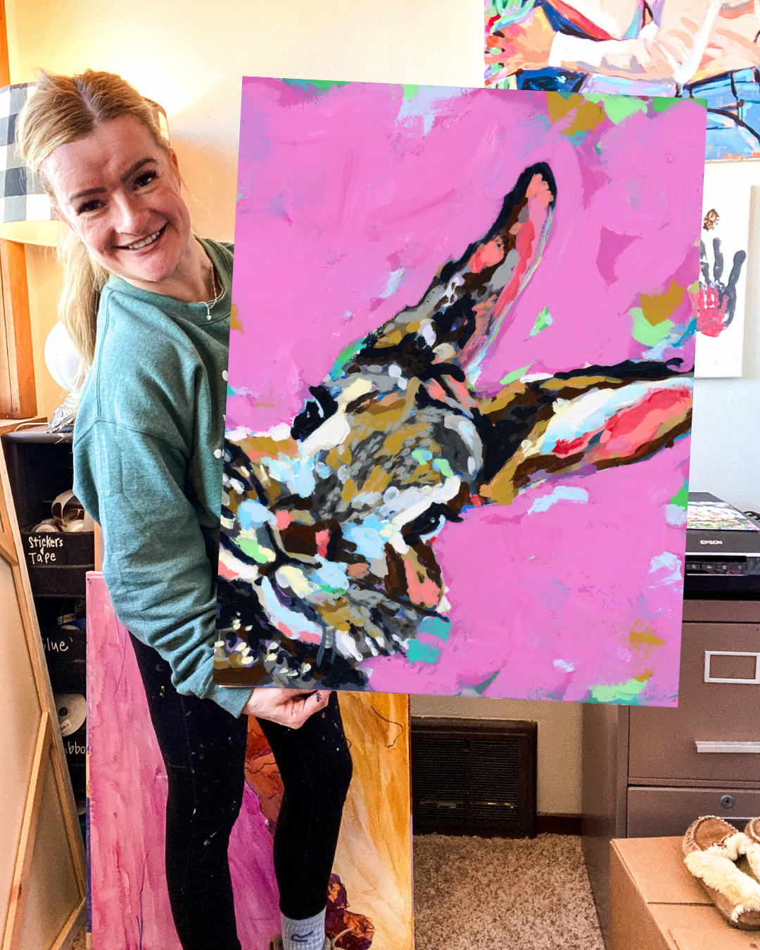 Pink Bunny Canvas Print