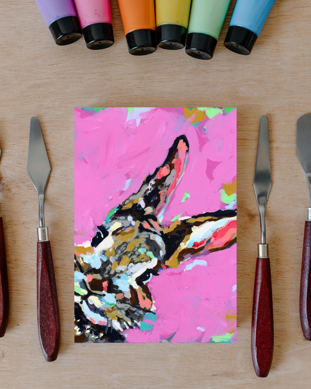 Pink Bunny Canvas Print