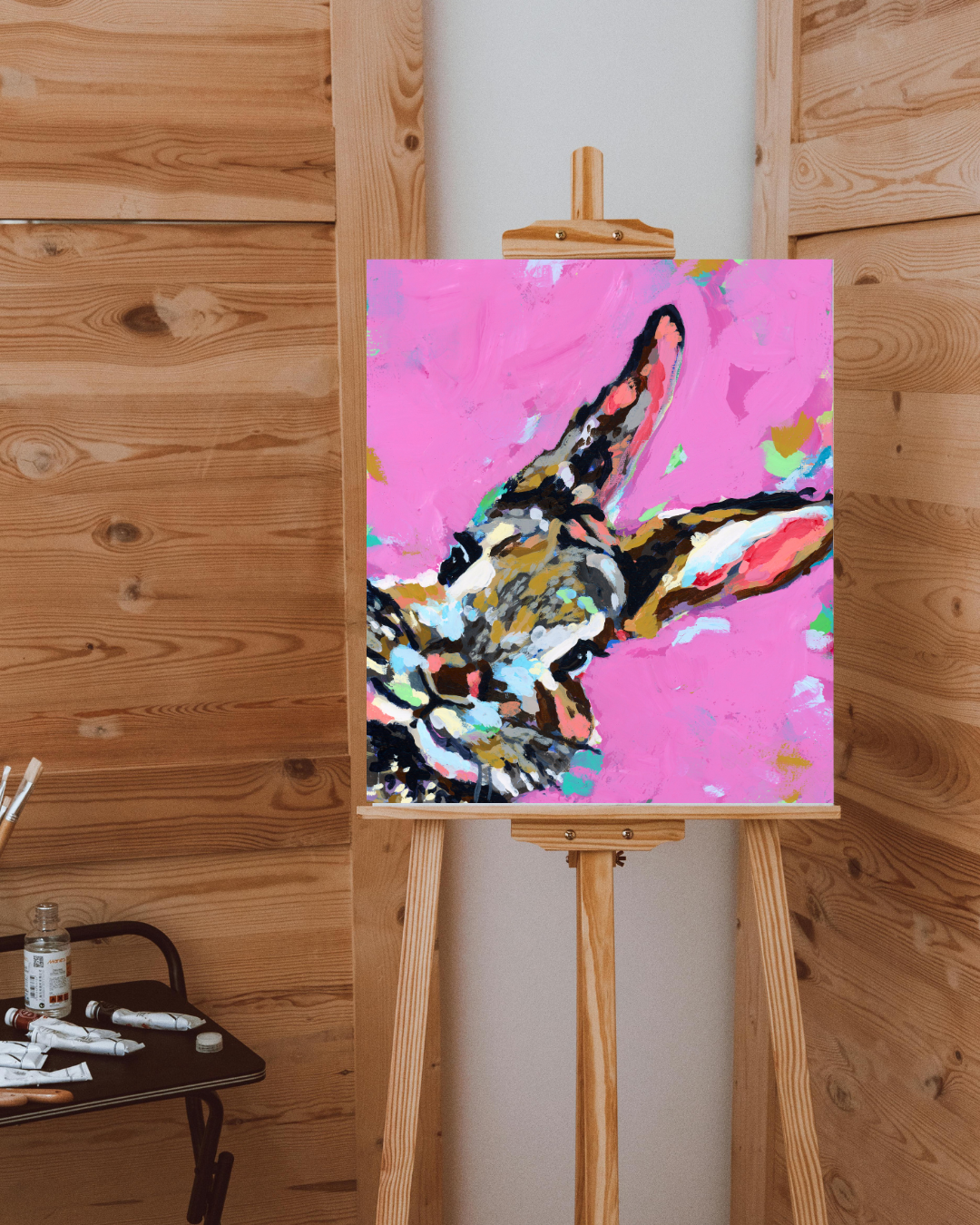 Pink Bunny Canvas Print