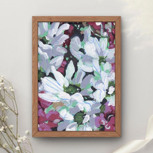 Purple and White Bouquet Art Print