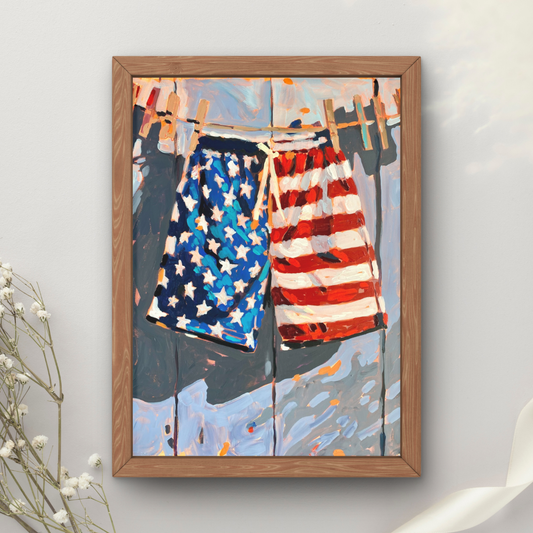 American Swim Trunks Art Print