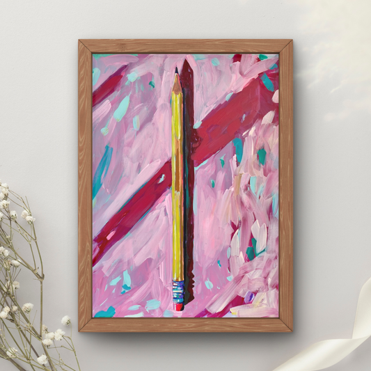 Teacher Pencil Art Print