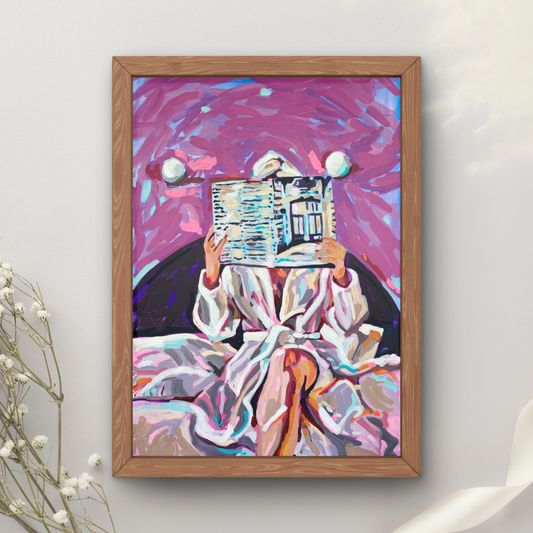 News Paper Girl Version 2 Art Print