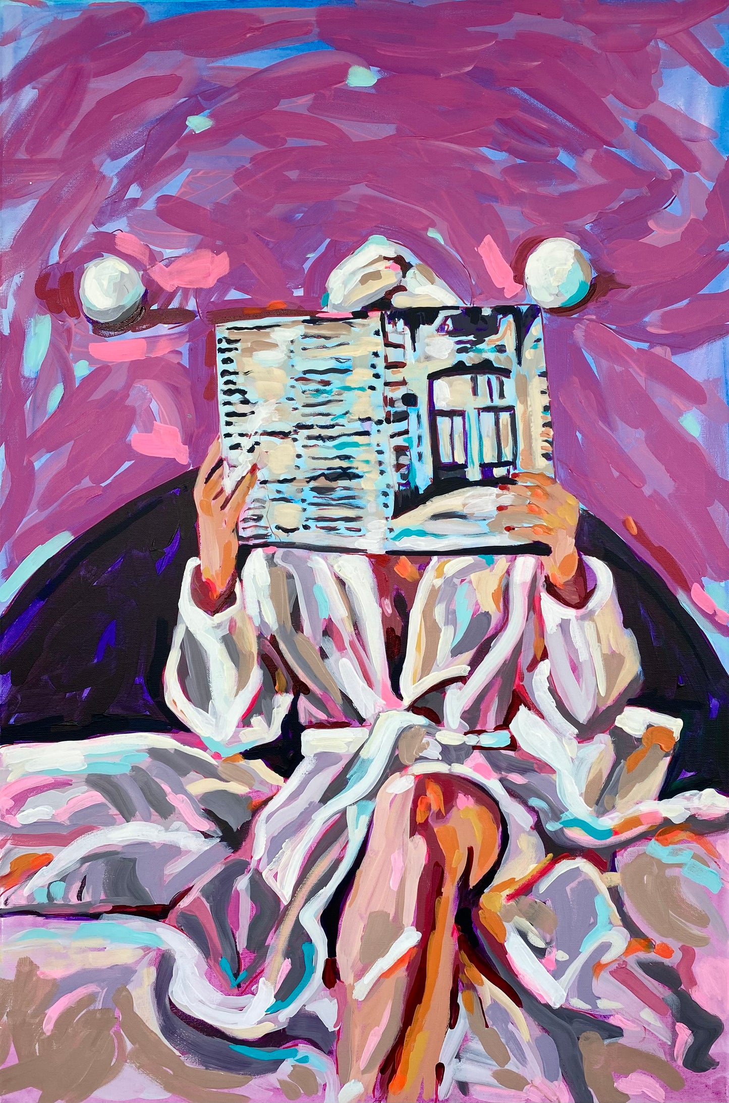 News Paper Girl Version 2 Art Print