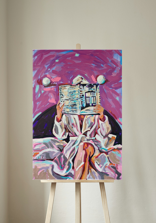 Newspaper Girl Version 2 Canvas Print