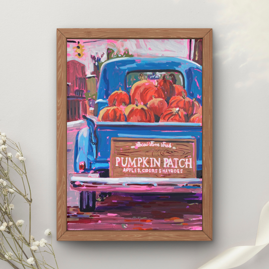 Pumpkin Truck Art Print
