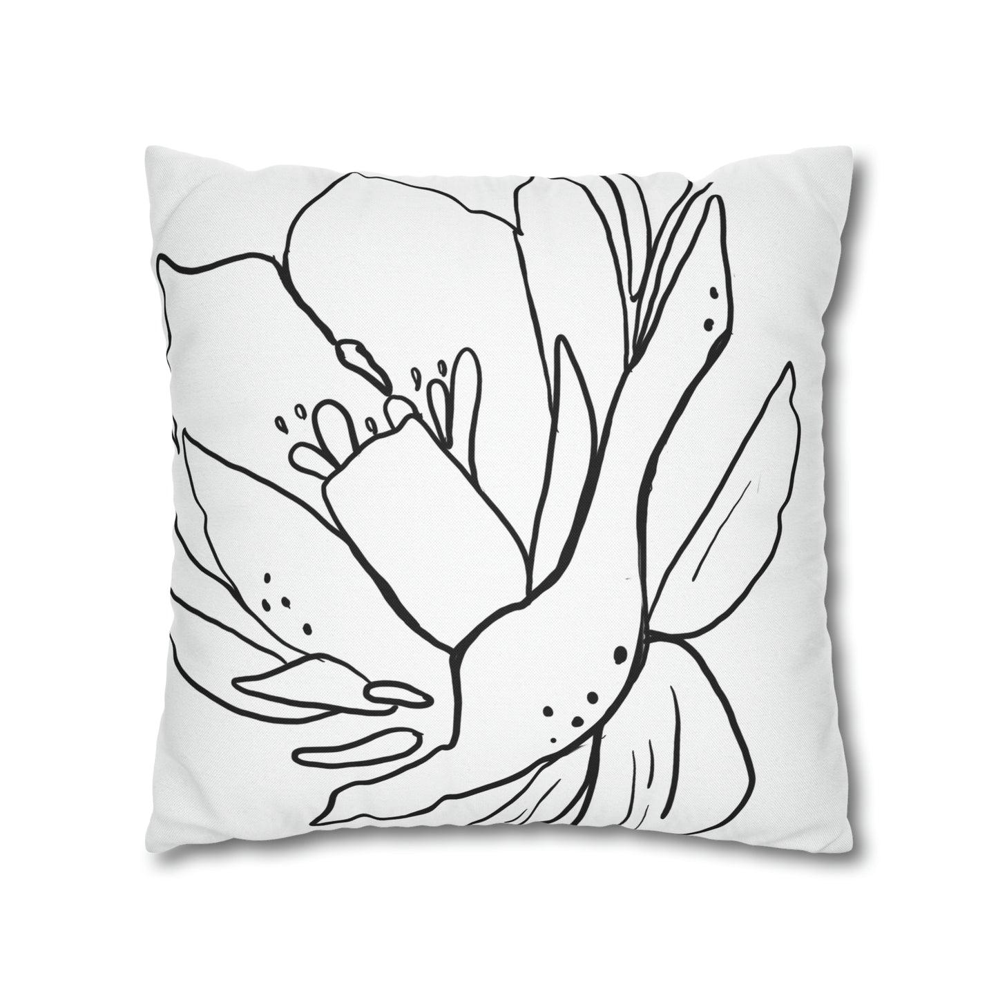 July Birth Flower Double-Sided Pillow Cover