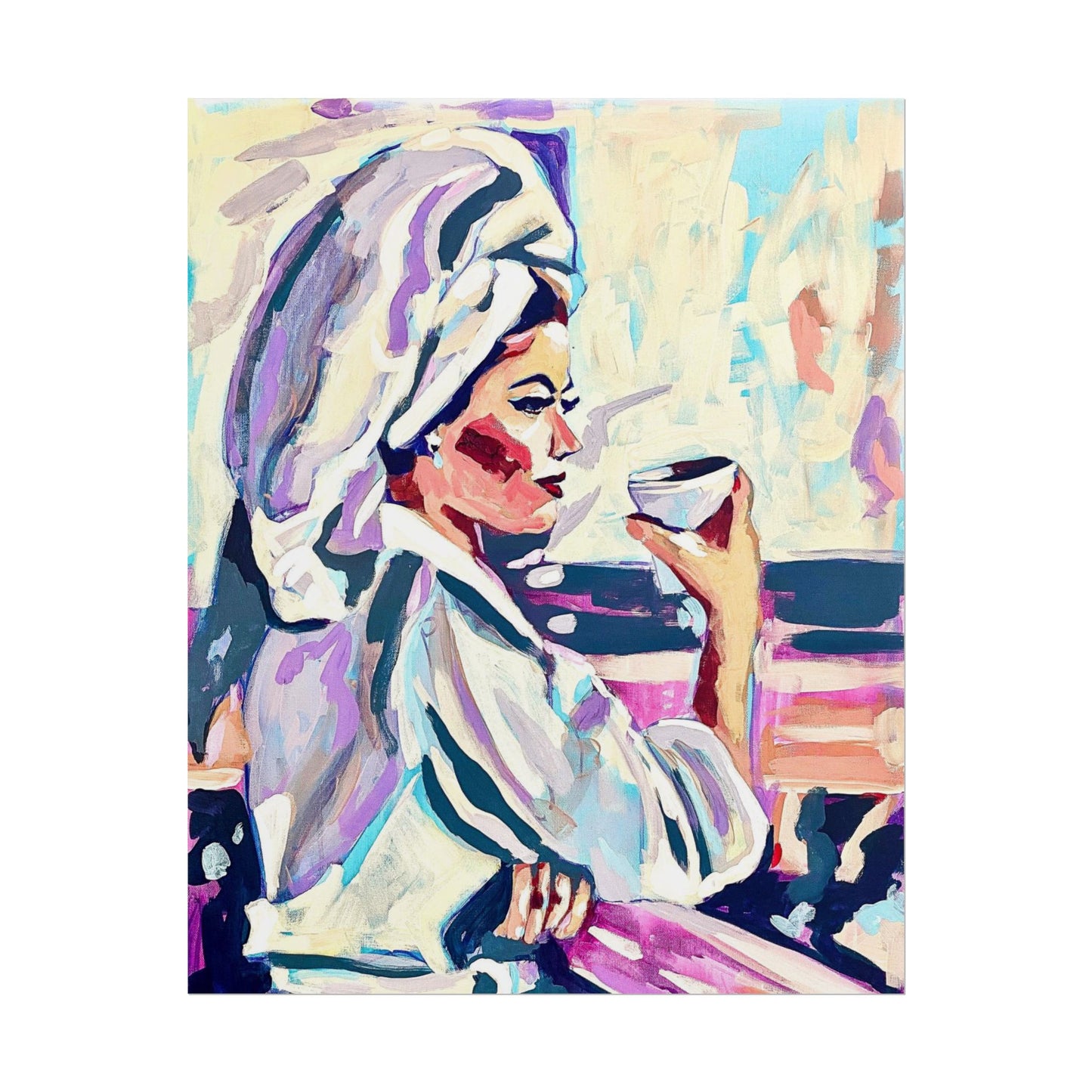Coffee Girl version 1 Art Print