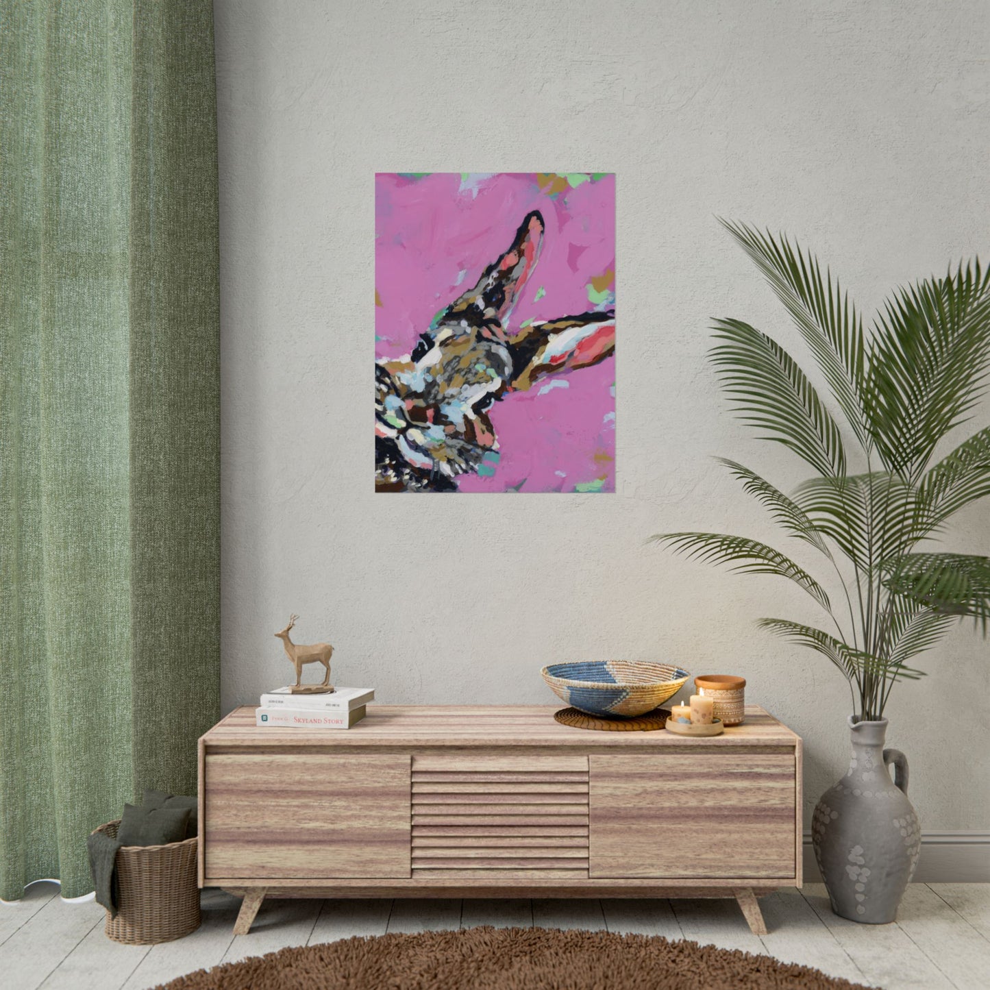 Pink Bunny XL Art Print