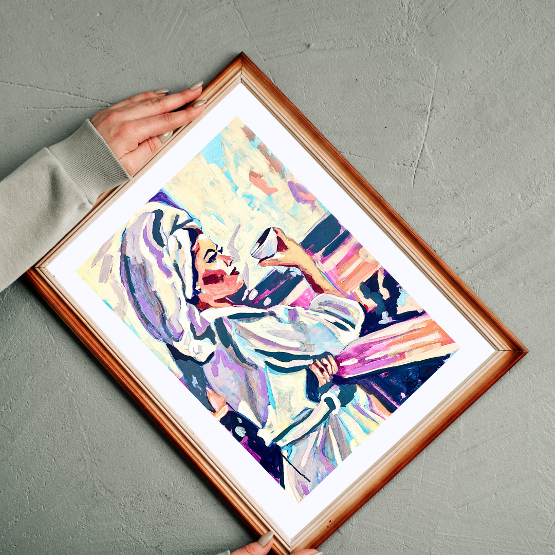 Coffee Girl version 1 Art Print