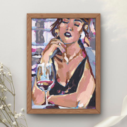 Wine Girl Art Print