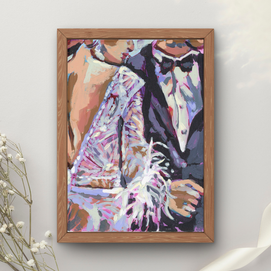 Bride and Groom Art Print