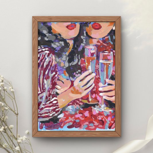 Champagne Toast Art Print