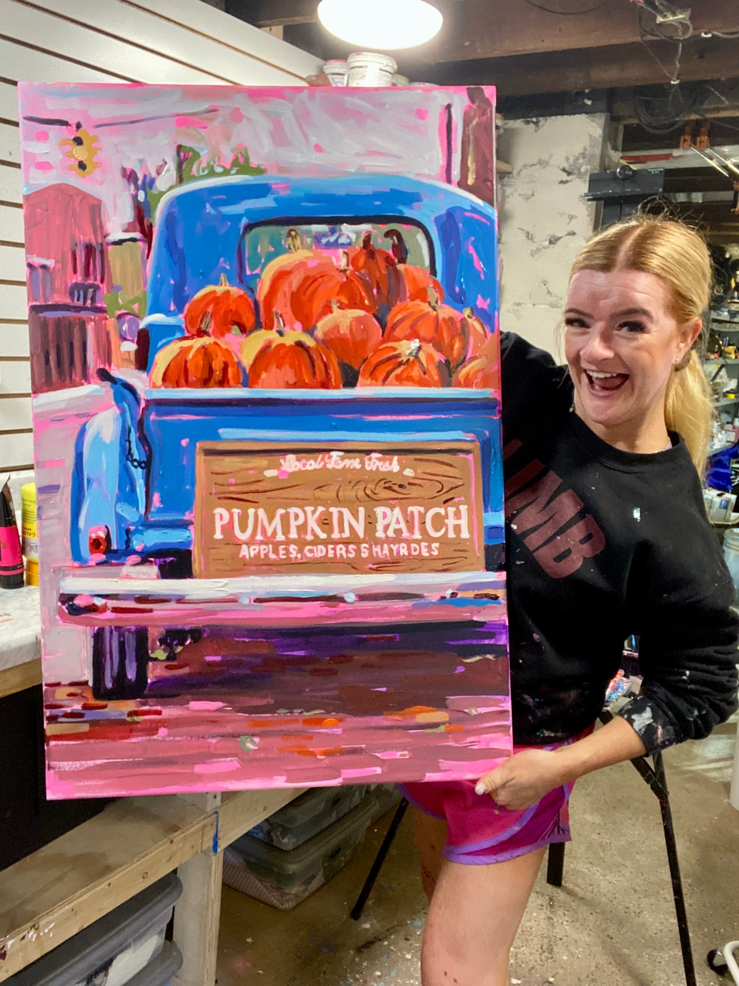 Pumpkin Truck Original Painting