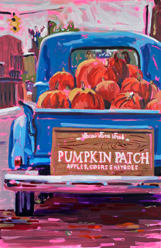 Pumpkin Truck Original Painting