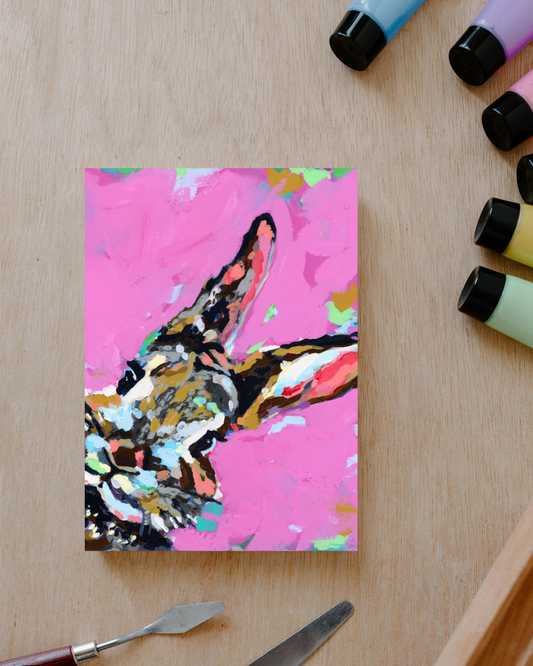 Pink Bunny Original 8x10"