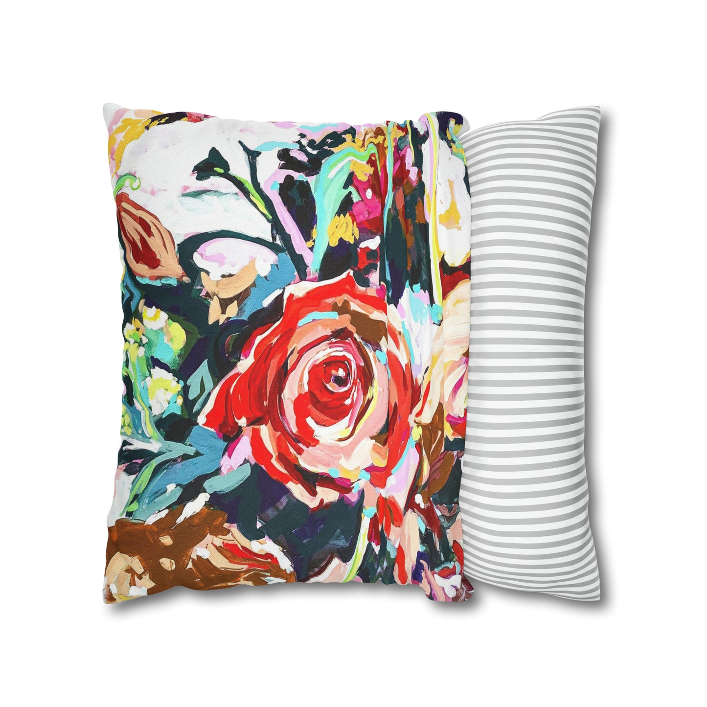 Washington Fountain/Floral pillow cover