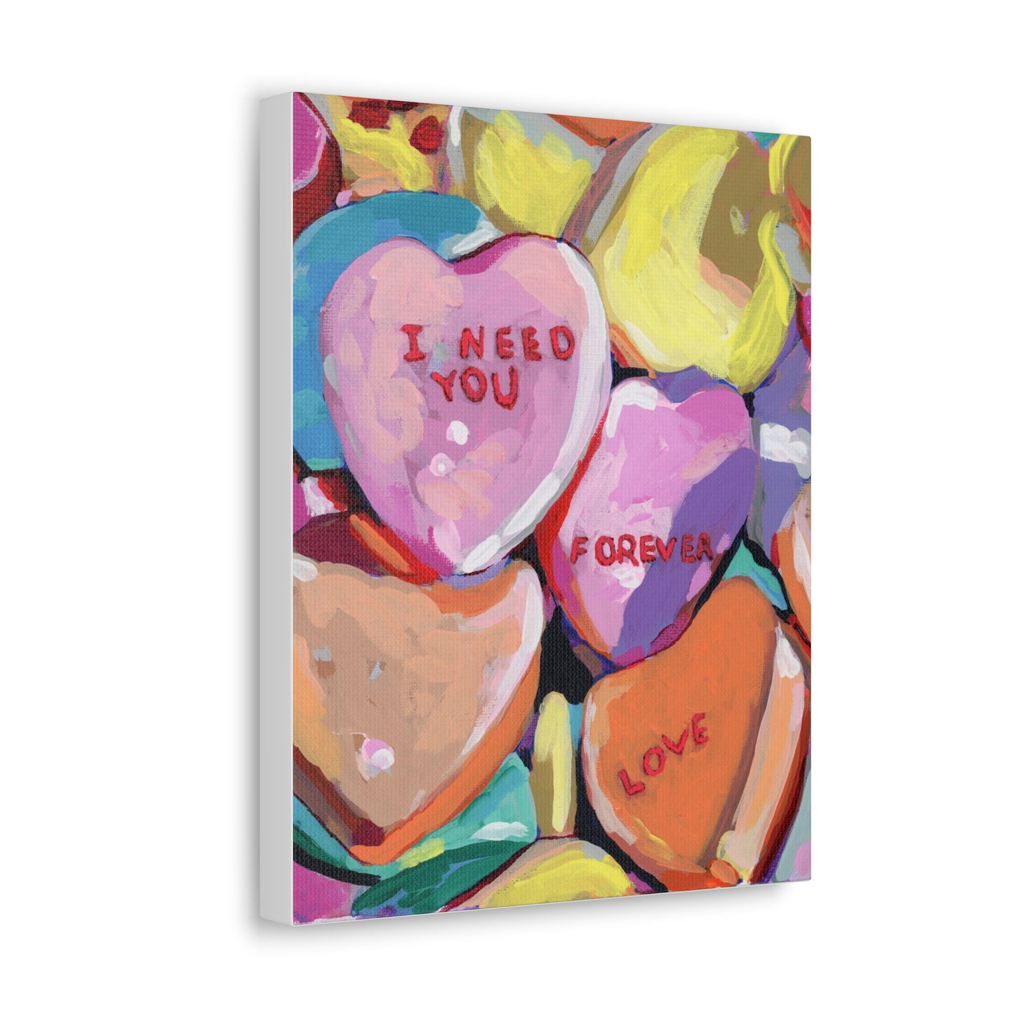 Candy Hearts Canvas