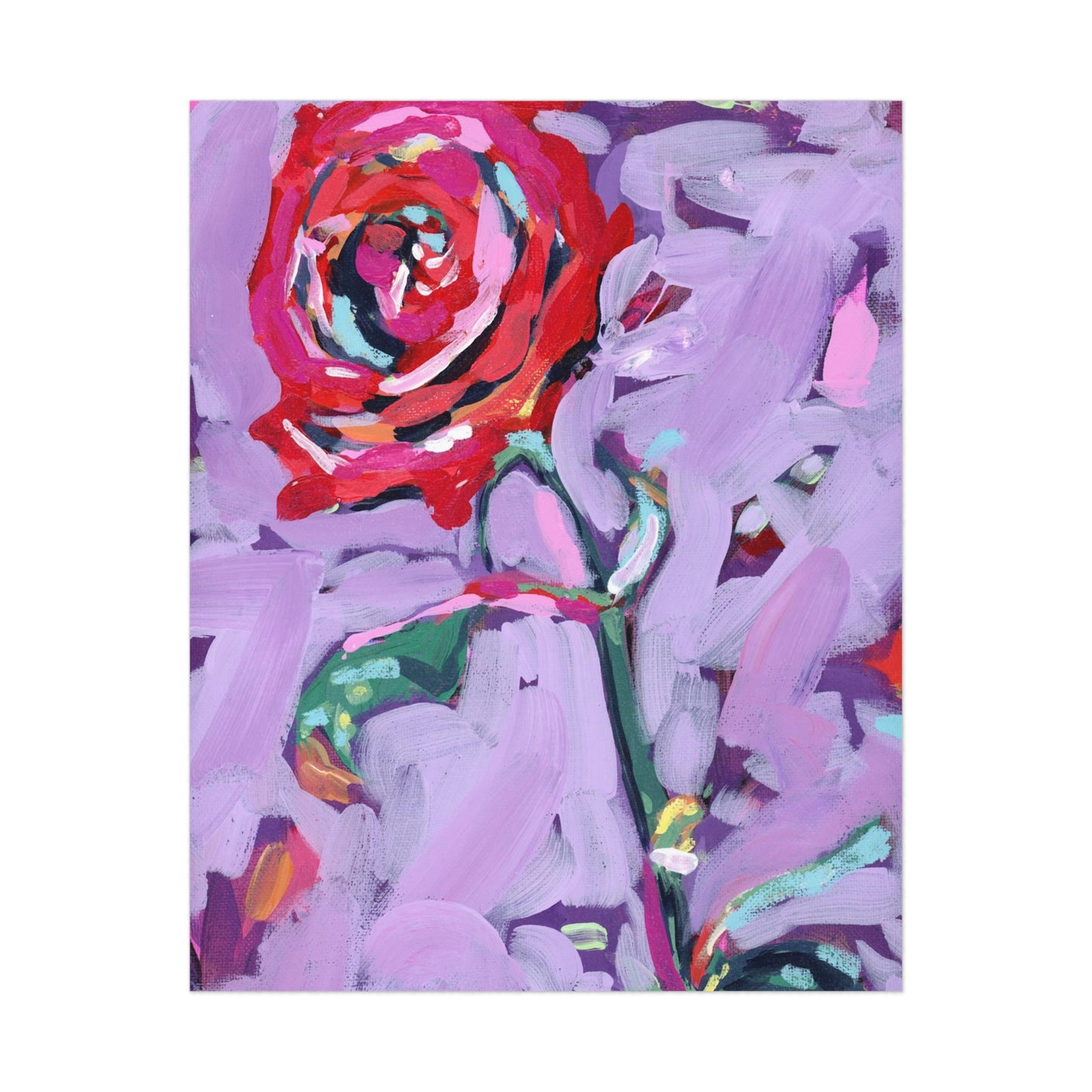 June Birth Flower Rose (color print)