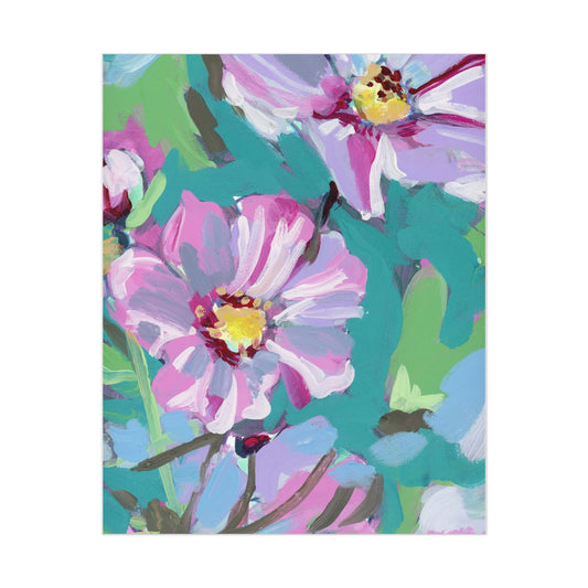 October Cosmos Birth Flower (color print)