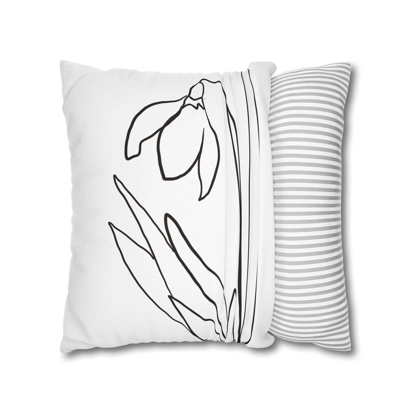 January Birth Flower Double-Sided Pillow Cover