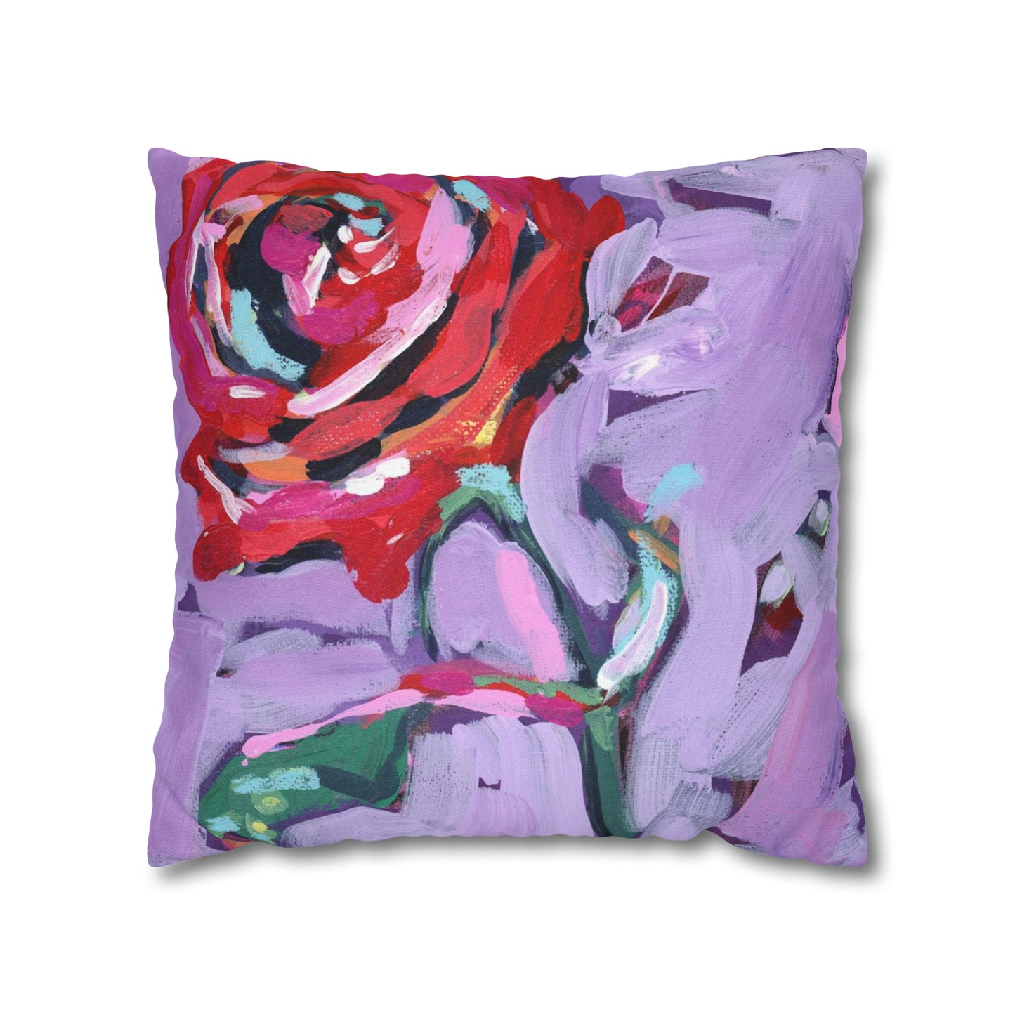 June Birth Flower Double-Sided Pillow Cover