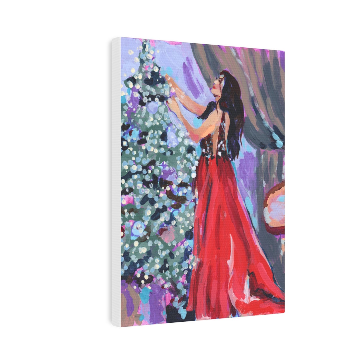 Red Dress Mini Painting