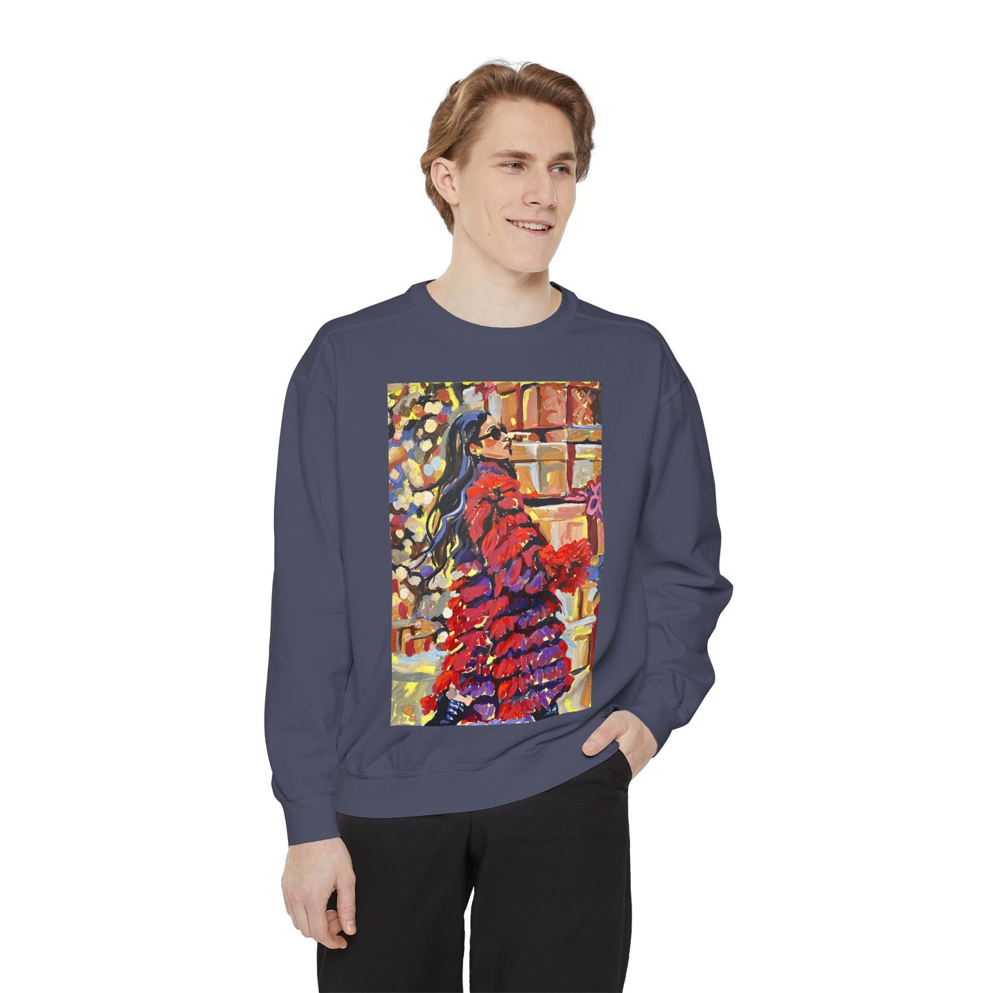 Holiday Shopping Girl Sweatshirt