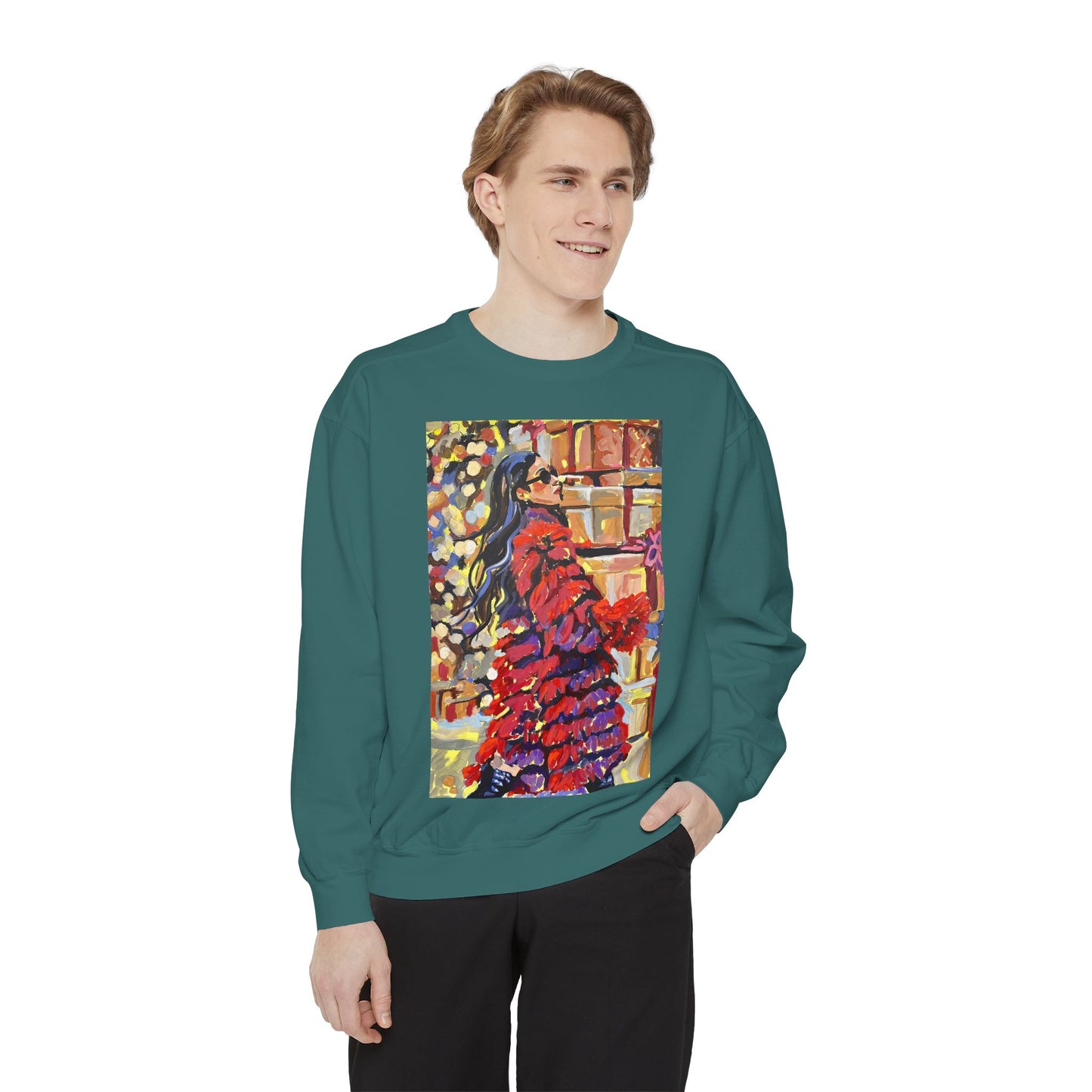Holiday Shopping Girl Sweatshirt