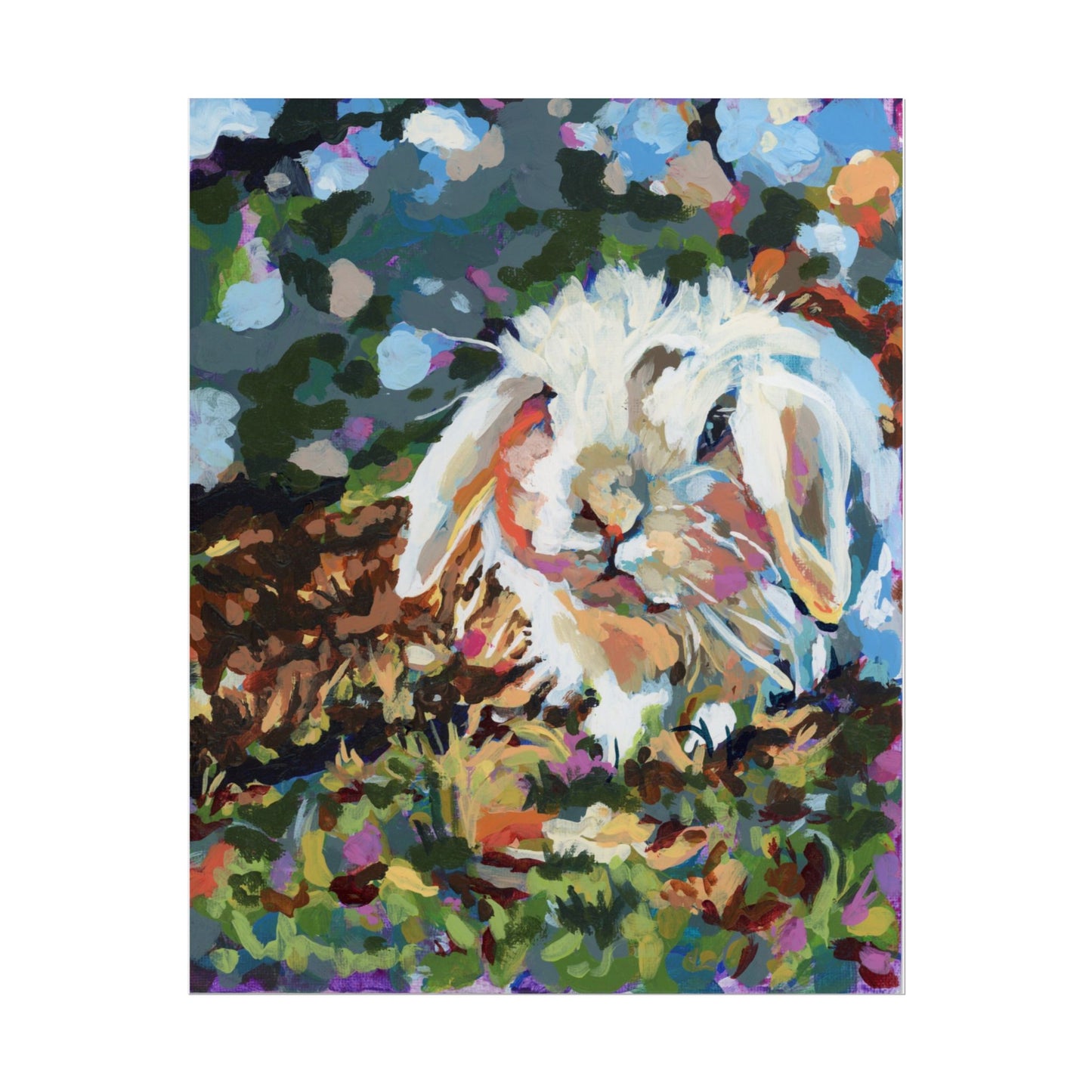 Long Eared Bunny Art Print – paintingpaige