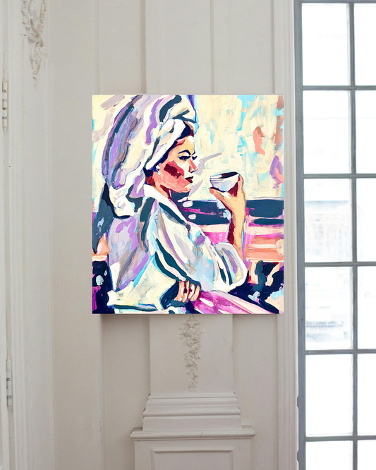 Coffee Girl Version 1 Canvas Print