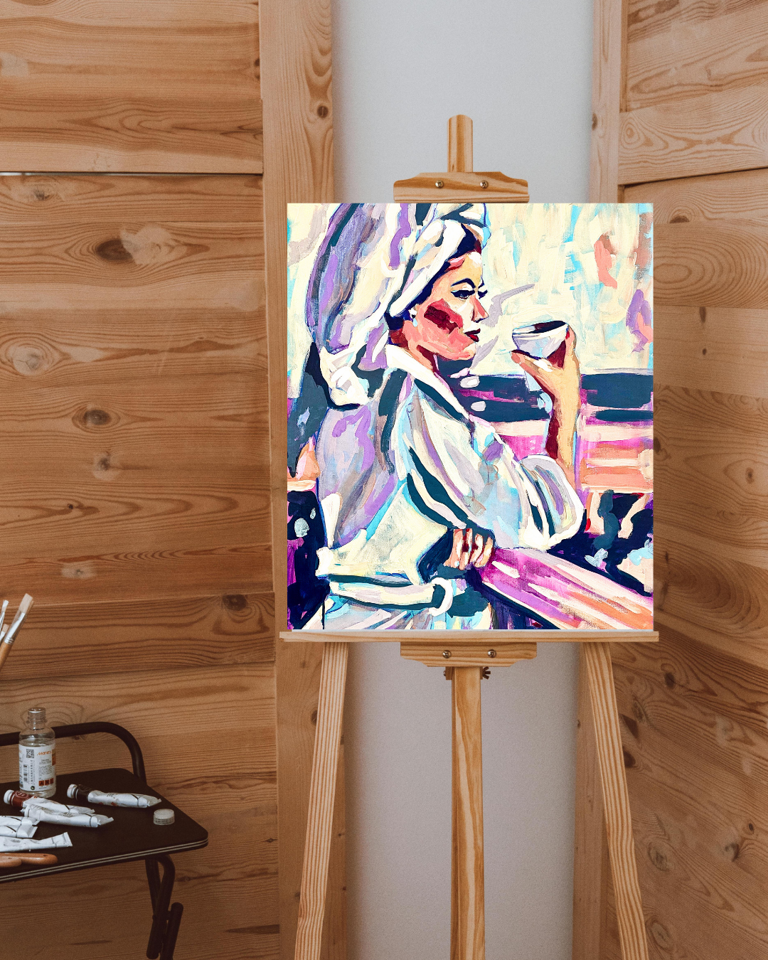 Coffee Girl Version 1 Canvas Print