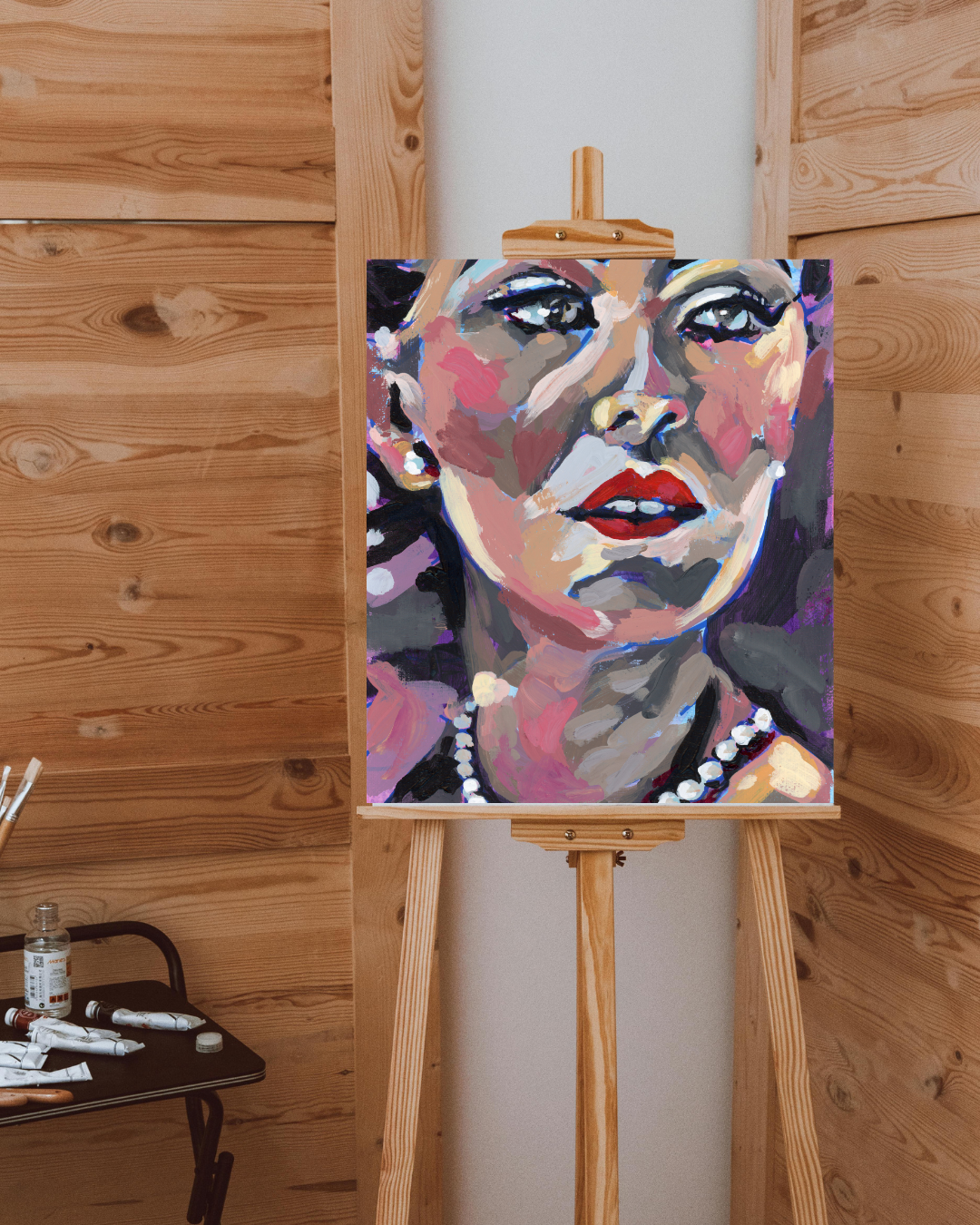 Pearl Portrait Canvas Print