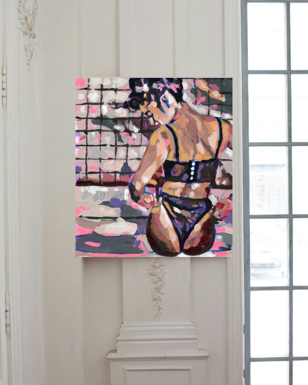 Black Lingerie Canvas Print