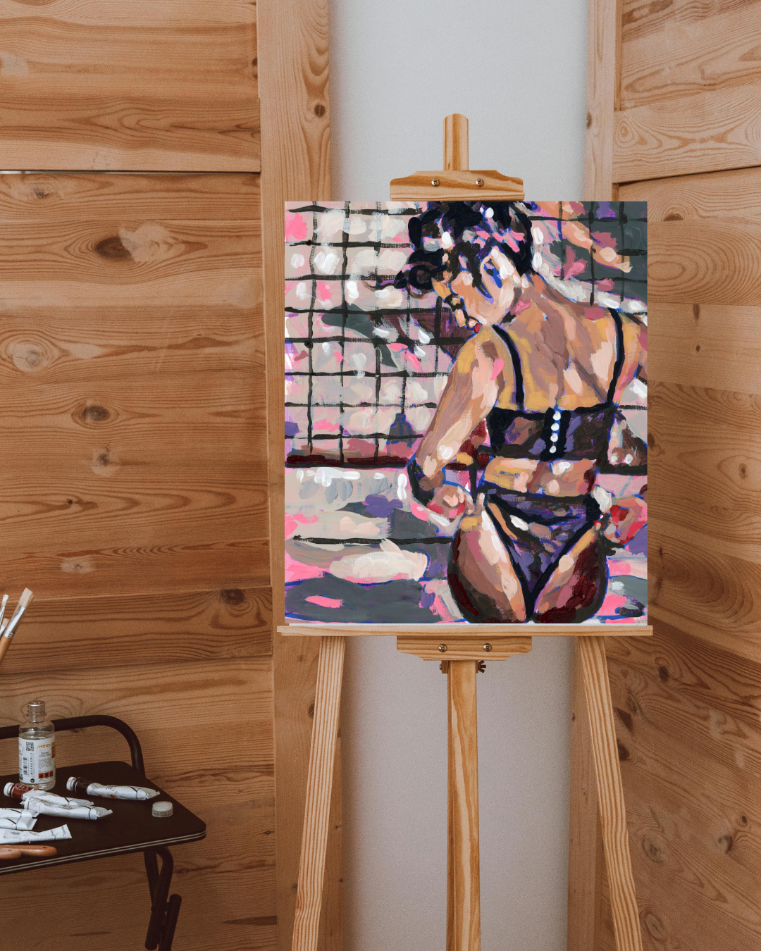 Black Lingerie Canvas Print