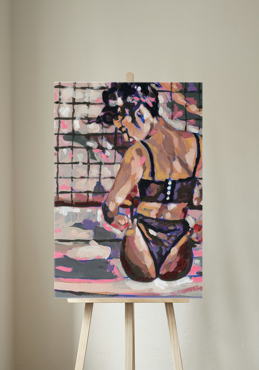 Black Lingerie Canvas Print