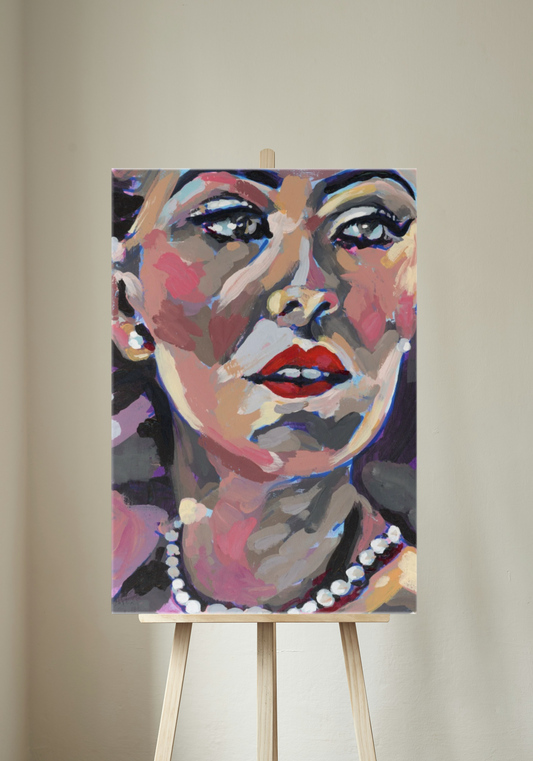 Pearl Portrait Canvas Print