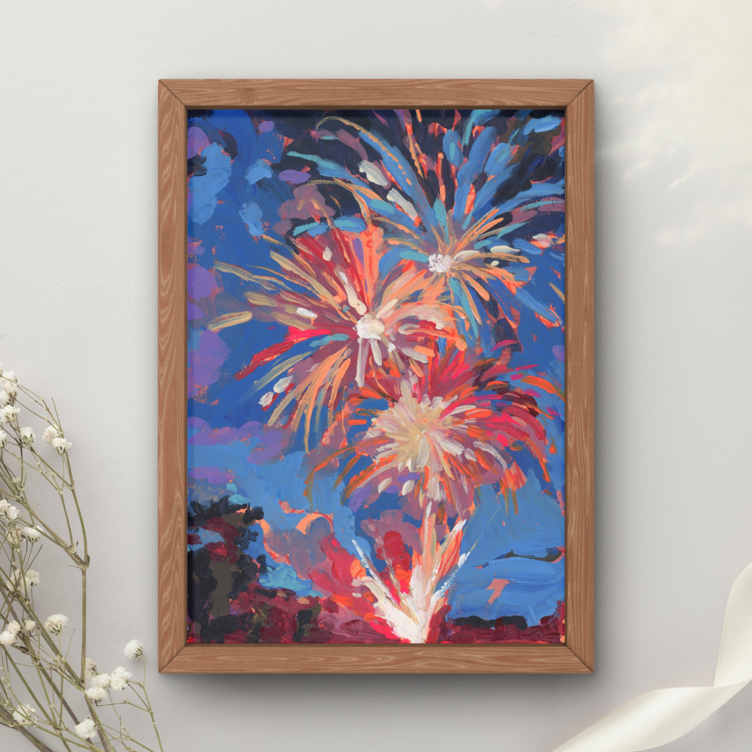 Fireworks Art Print Paintingpaige fireworks-art-print-paintingpaige