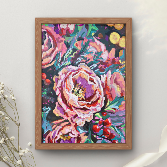 Christmas Floral Art Print