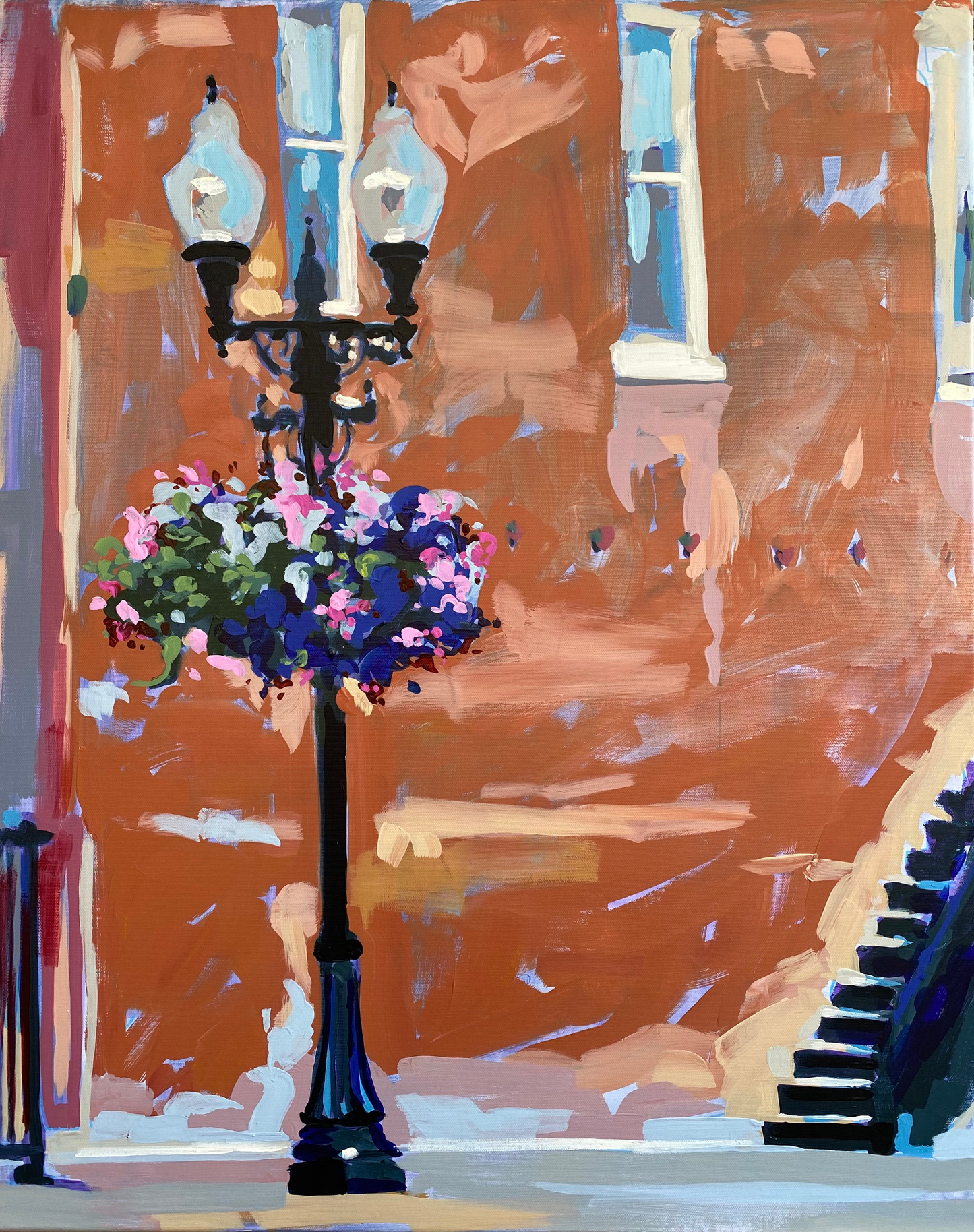 Washington Downtown Flowers Art Print