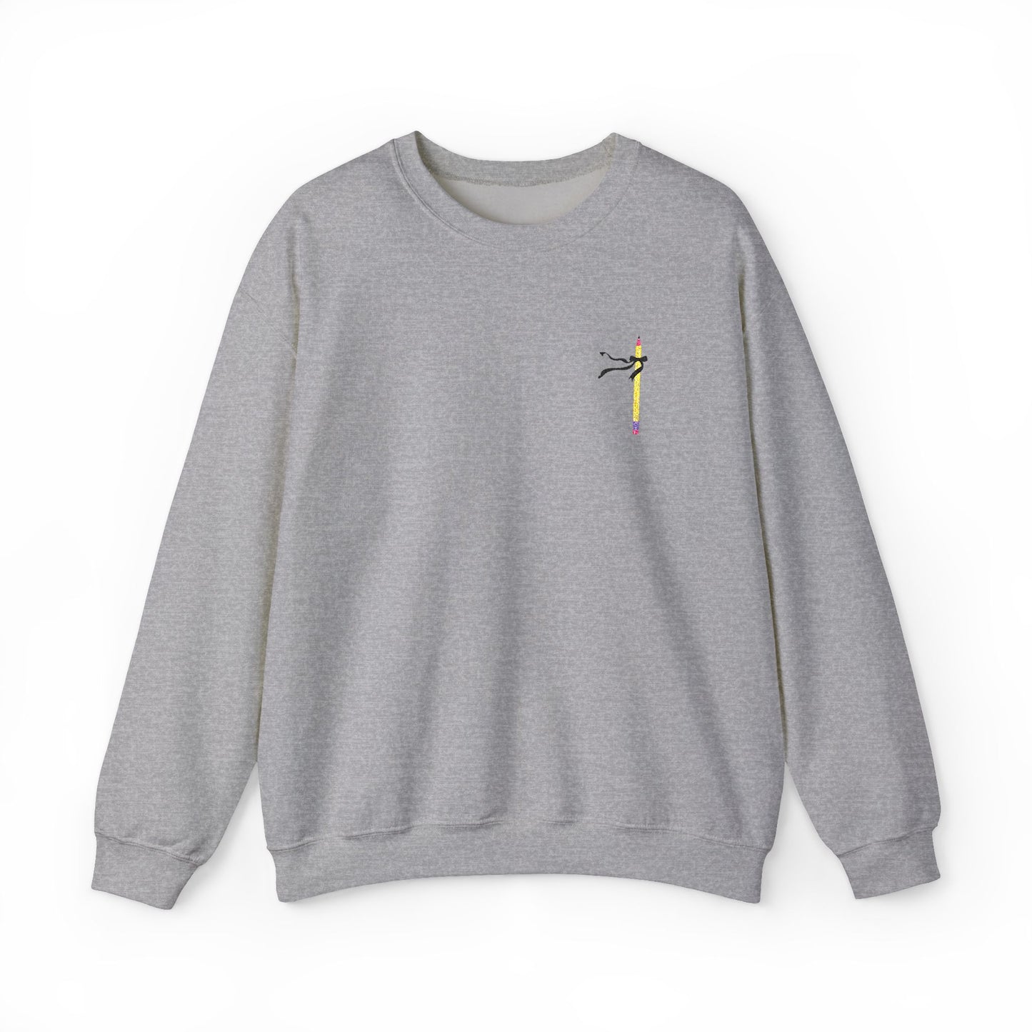 Teacher Pencil Embroidered Sweatshirt