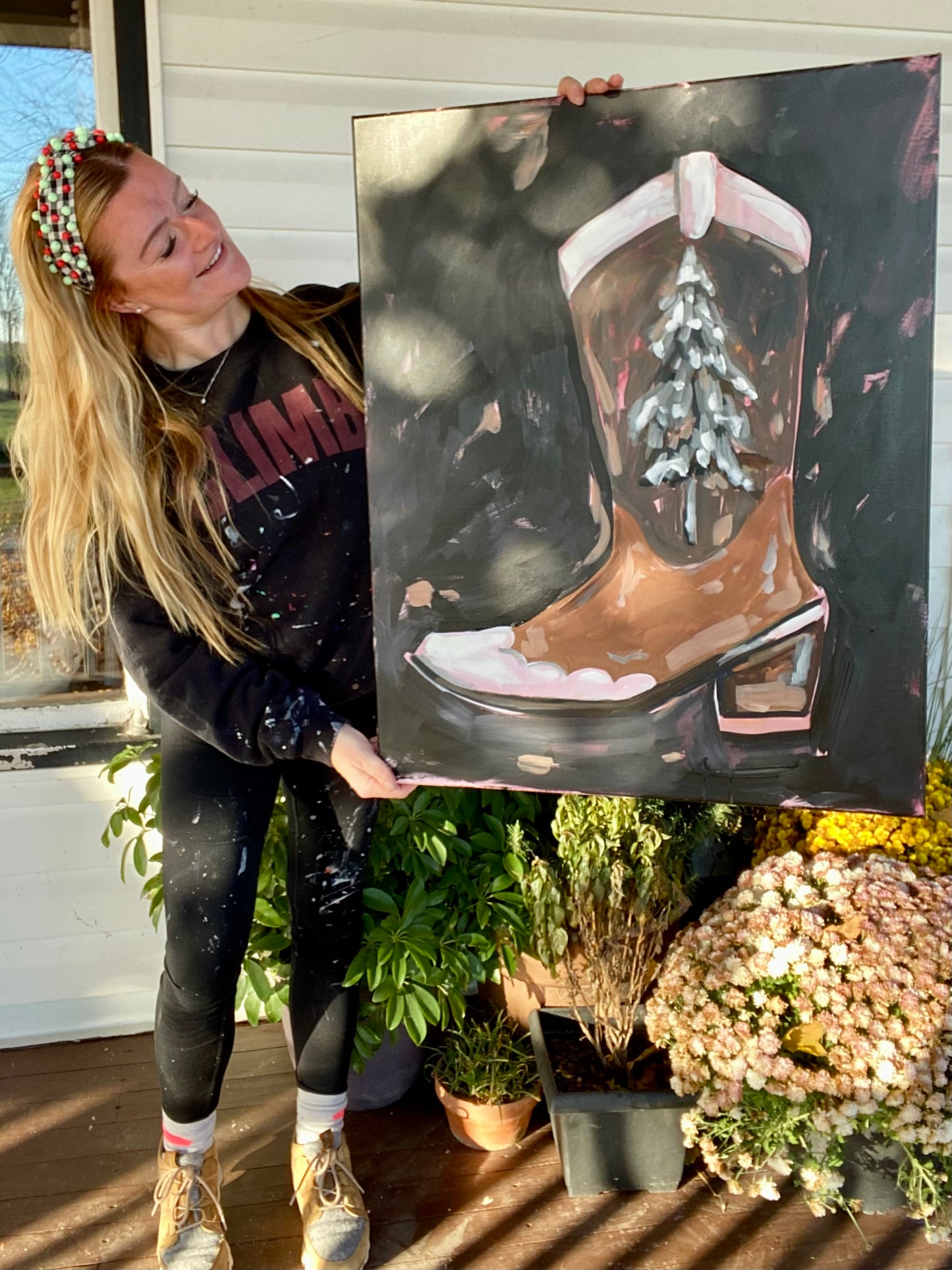 Christmas Cowgirl Boot Original