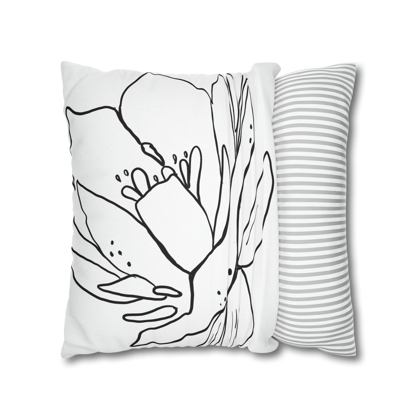 July Birth Flower Double-Sided Pillow Cover